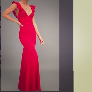 Red flare dress from Lulu’s